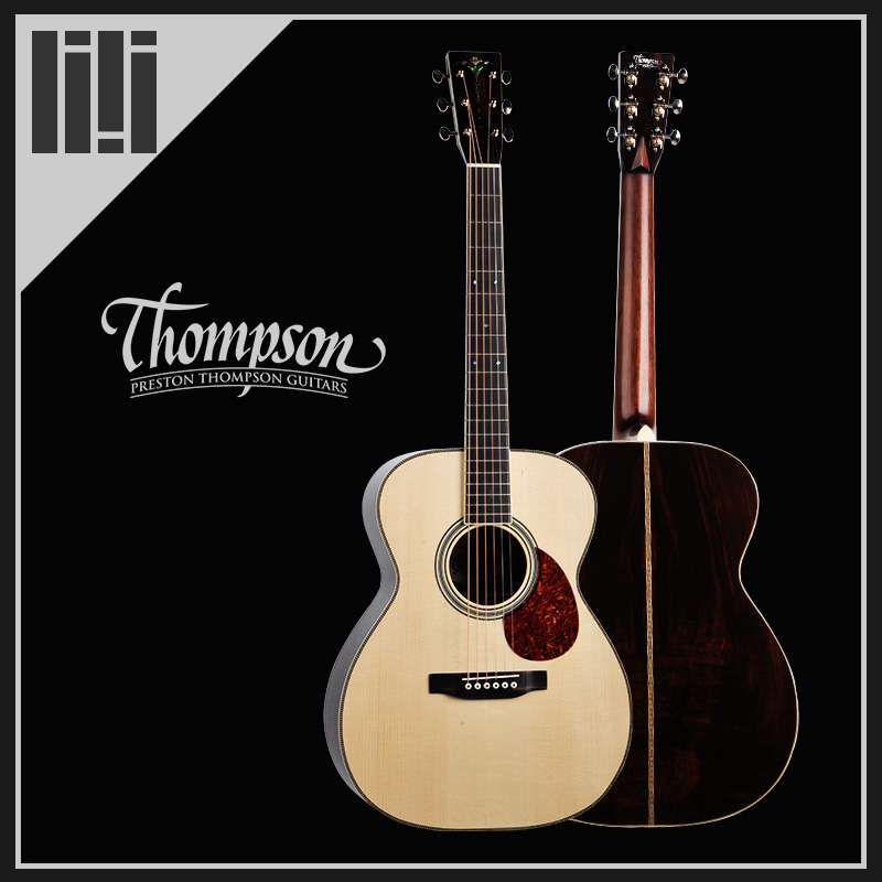 吉他平方 美产thompson汤普森OM系列 巴西紫檀手工原声木吉他