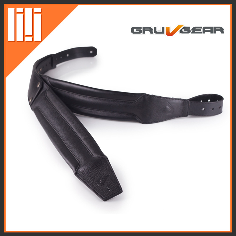 美国GRUV GEAR 双肩皮质系列 DE-BLK 电木吉他贝斯背带