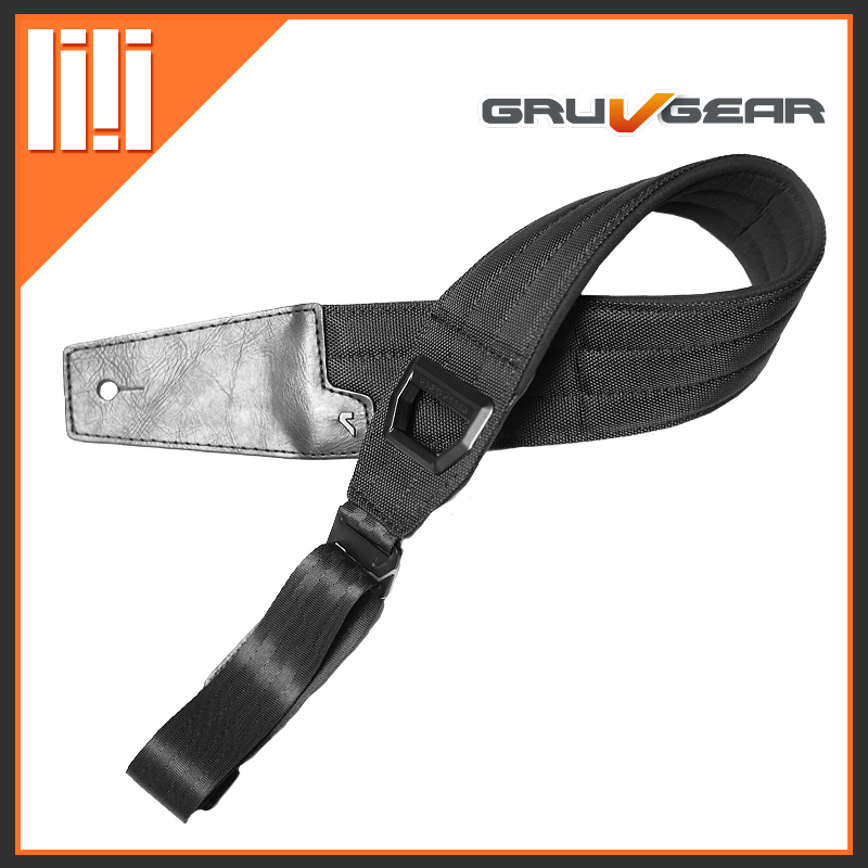 美国GRUV GEAR新款FABRK-BLK GRY 电木吉他贝司 乐手背带黑灰