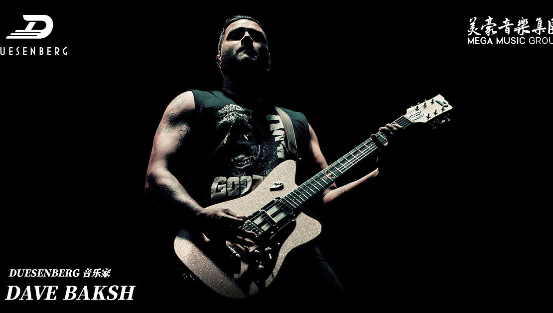 Dave Baksh 演出照（Sum 41 联合主音吉他手，Duesenberg Alliance Series Dave Baksh 签名款使用者）