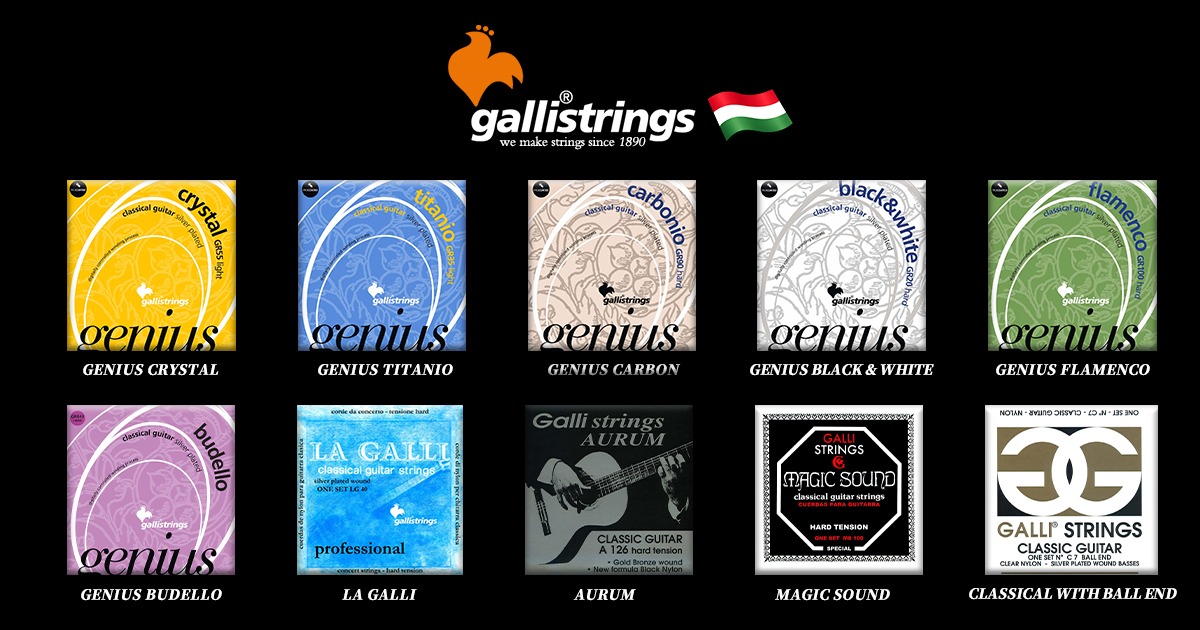 Classical Guitar Strings 怎么选？Galli 古典吉他弦 Genius 十系列对照