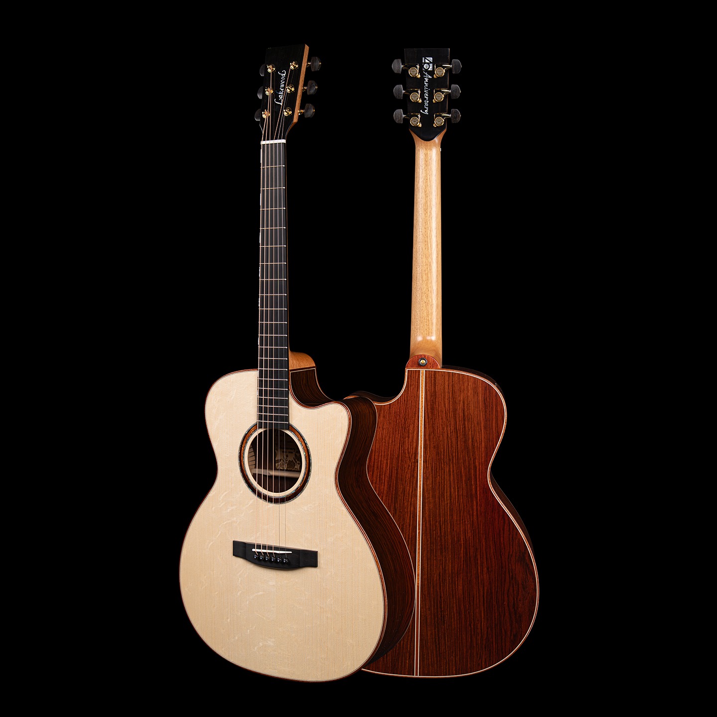 Lakewood 40 周年 M-53C 系列细节(可可波罗 + 熊爪纹欧洲云杉)
